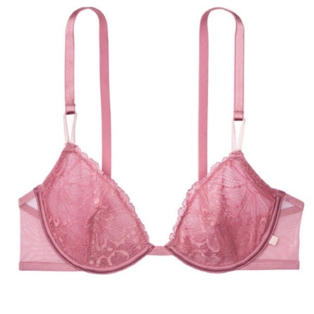 Victoria’s Secret Sexy Tee Unlined Lace Demi Bra in Dusk Mauve NWT - Picture 3 of 5